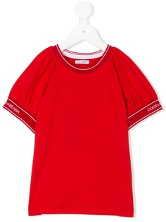 Dolce & Gabbana Kids топ с объемными рукавами и брендированными вставками