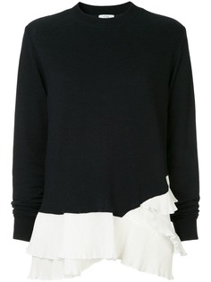 Clu pleated contrast hem jumper