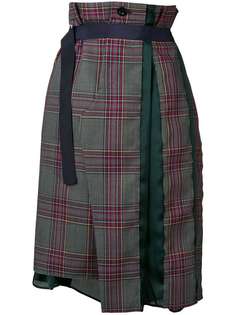 Sacai юбка-миди с поясом