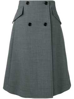 Mm6 Maison Margiela юбка с пуговицами А-образного силуэта