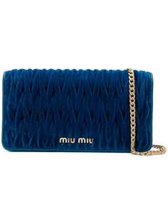 Miu Miu стеганый кошелек на цепочке