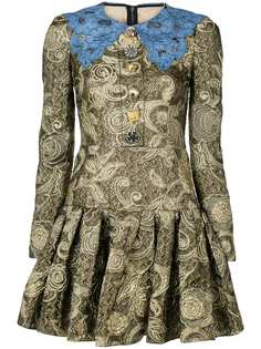 Dolce & Gabbana жаккардовое платье со складками