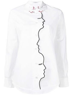 Vivetta рубашка с силуэтами лиц