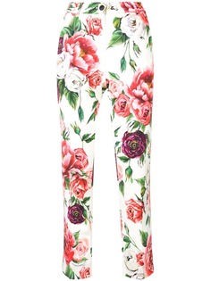 Dolce & Gabbana Peony and Rose print trousers