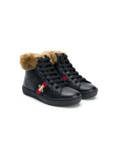 Gucci Kids хайтопы с отделкой под овчину