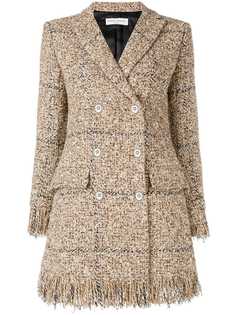 Sonia Rykiel двубортное пальто с бахромой