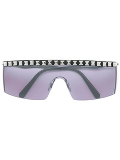 Philipp Plein солнцезащитные очки в стилистике маски с отделкой Rockstud