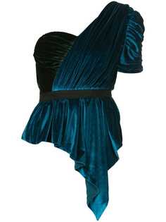 Self-Portrait драпированный топ со спущенными плечами