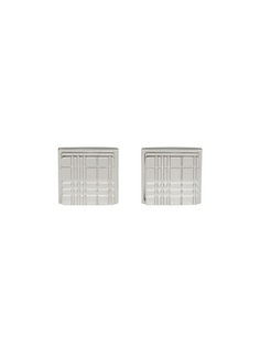 Burberry запонки с клетчатой гравировкой