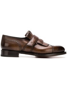 Santoni броги без застежки с бахромой