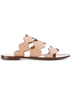 Chloé сандалии Lauren на плоской подошве