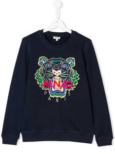 Kenzo Kids толстовка с вышивкой тигра