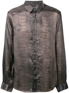 Roberto Cavalli рубашка с принтом крокодиловой кожи