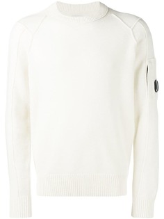 CP Company джемпер с круглым вырезом и декором в виде линзы