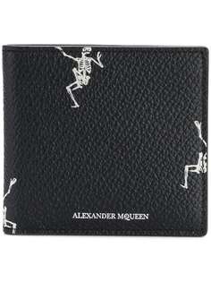 Alexander McQueen кошелек в два сложения Funny Bones