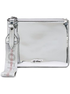 Off-White клатч с зеркальным отблеском