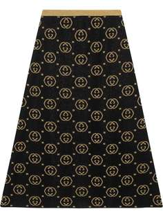 Gucci юбка с узором GG
