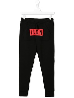 Dsquared2 Kids спортивные брюки с принтом Icon