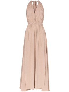 Caravana Hera V neck flared cotton maxi dress