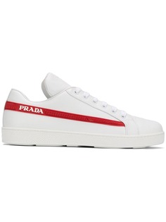 Prada кроссовки с ремешком с логотипом