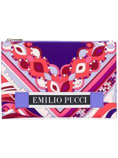 Emilio Pucci abstract print flat clutch