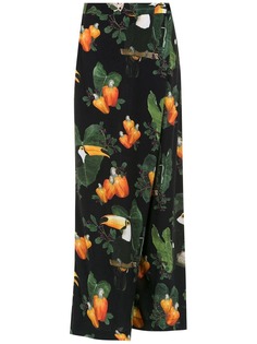 Osklen printed wrap style pants
