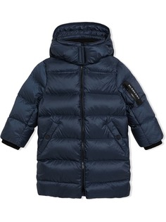 Burberry Kids пуховик со съемным капюшоном
