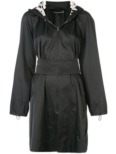 Natori пальто с капюшоном с вышивкой