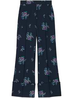 Gucci брюки с цветочным узором