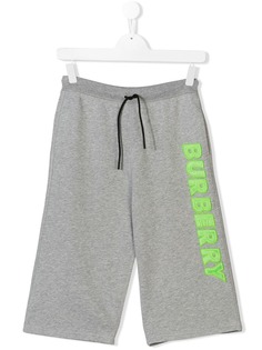 Burberry Kids шорты с аппликацией логотипа