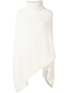 Cruciani пончо с ребристой фактурой