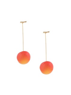 E.M. cherry pierced earrings