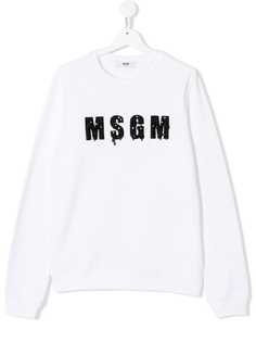 Msgm Kids толстовка с логотипом TEEN