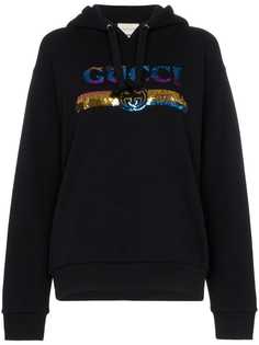 Gucci худи с логотипом из пайеток