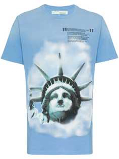 Off-White Liberty print short sleeve cotton t shirt