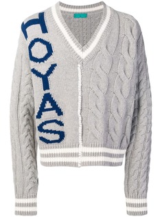 Paura трикотажный свитер с V-образным вырезом