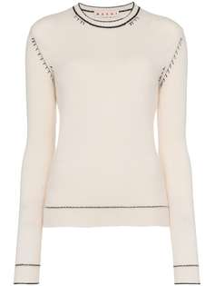 Marni джемпер с контрастной строчкой