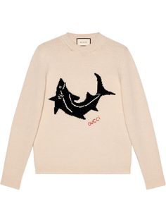 Gucci свитер с изображением акулы
