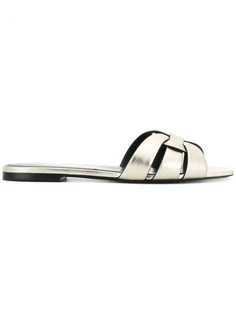 Saint Laurent плетеные сандалии