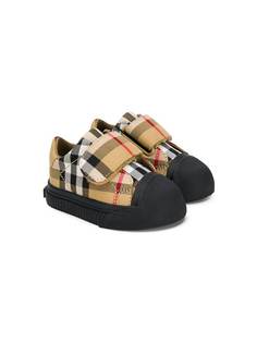 Burberry Kids клетчатые кроссовки