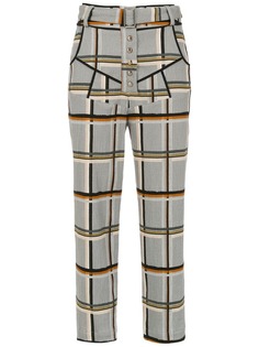 Framed Checklist high-waisted trousers