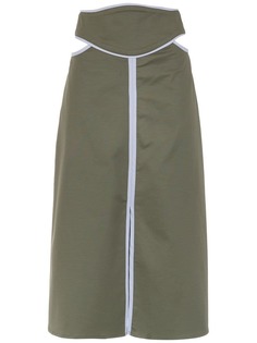 Framed Double Layer midi skirt