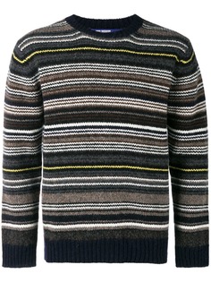 Junya Watanabe MAN трикотажный джемпер в полоску