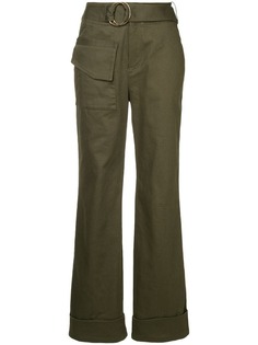 Self-Portrait прямые брюки с ремнем