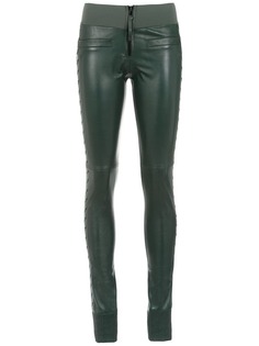 Andrea Bogosian leather skinny trousers