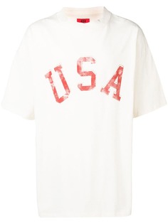 424 футболка свободного кроя с принтом USA