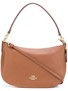 Coach zipped logo shoulder bag