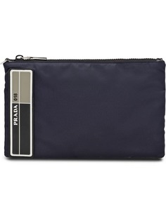 Prada zipped logo pouch