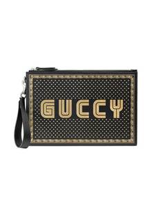 Gucci клатч с логотипом Guccy