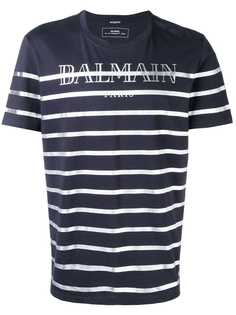 Balmain футболка в полоску с логотипом